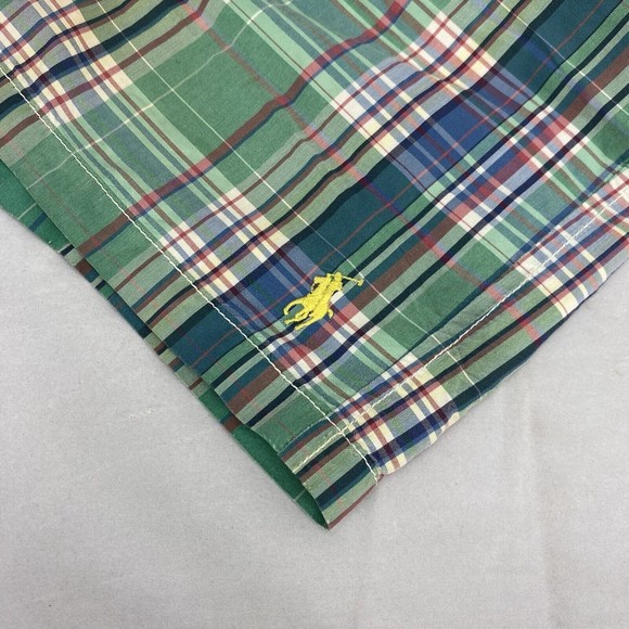 Polo Ralph Lauren Men's Green Multi Color Plaid Pattern Cotton Blend Trunks XXL - Picture 3 of 6